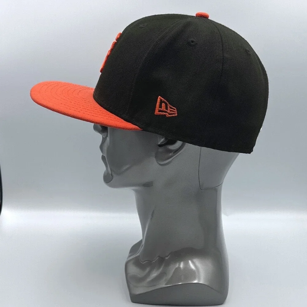 New Era 59FIFTY San Francisco Giants Fitted Hat Black Orange Size 7 1/2 MLB‎ Cap